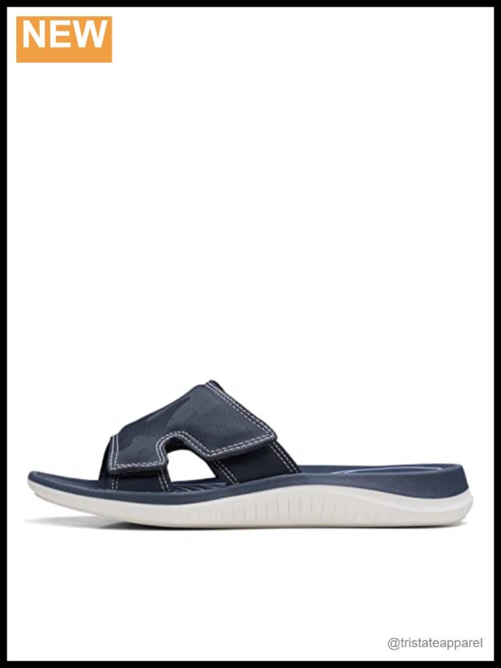 Clarks Glide Bay Women's Slide Sandals Nylon Adjustable Strap Cushion Soft